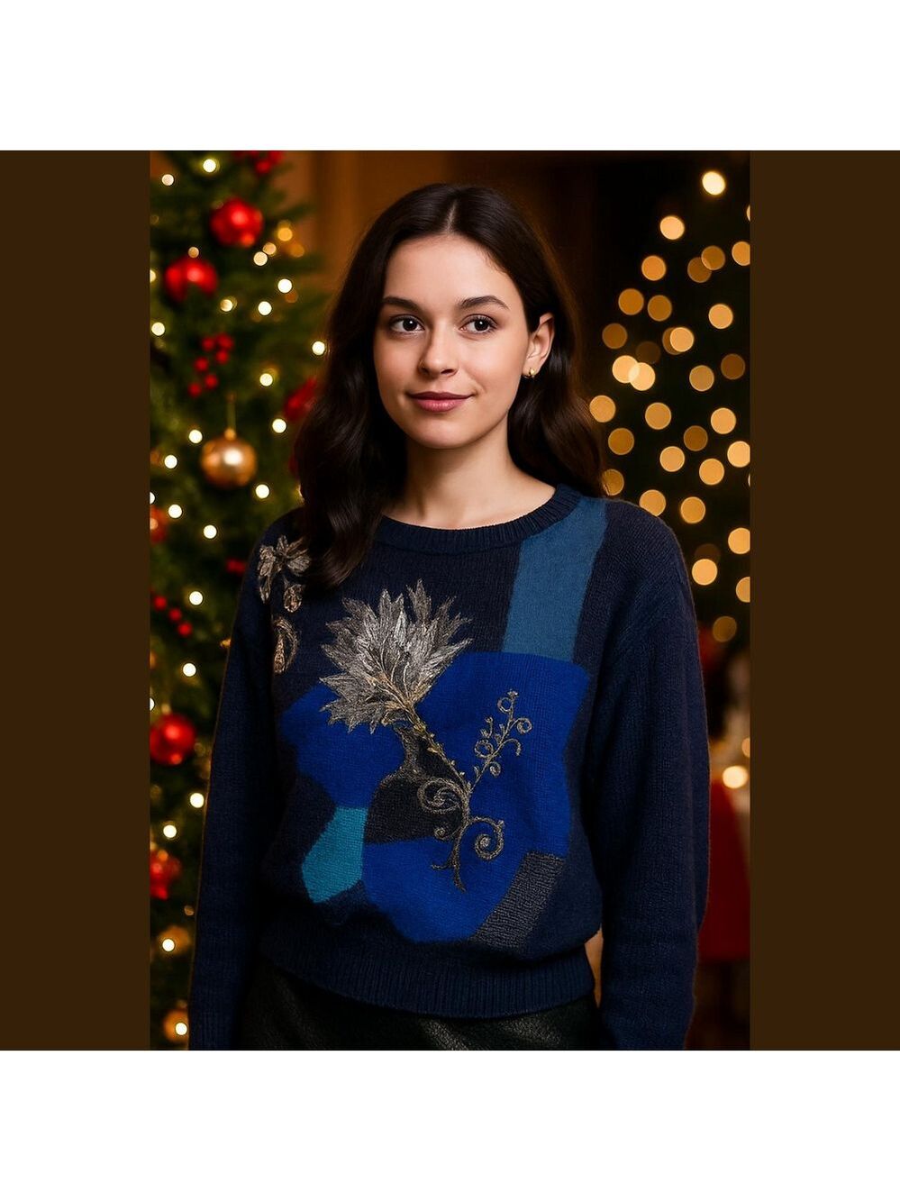 As Is Make an offer • Vintage Italian Made Peacock Floral Sweater